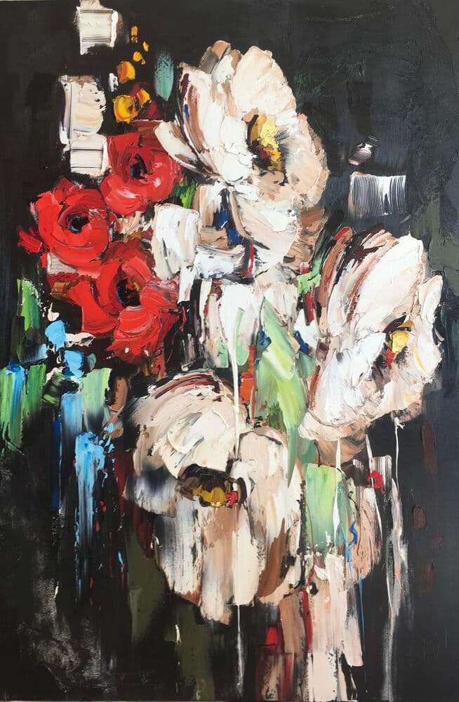 Painting titled: living for today, singing for tomorrow