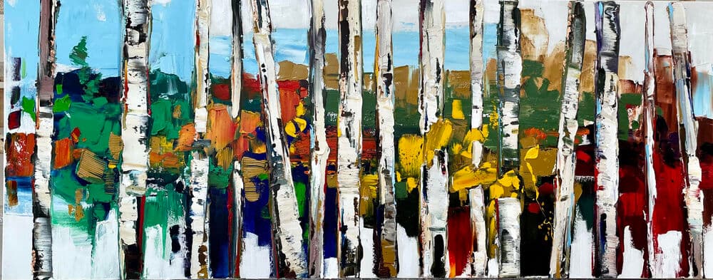 Painting titled: watching the hands on the clock